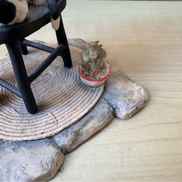 Lowell Davis Schmid signed Scotland Cat in Rocking Chair Figurine & Mice 1983 - Picture 6 of 13